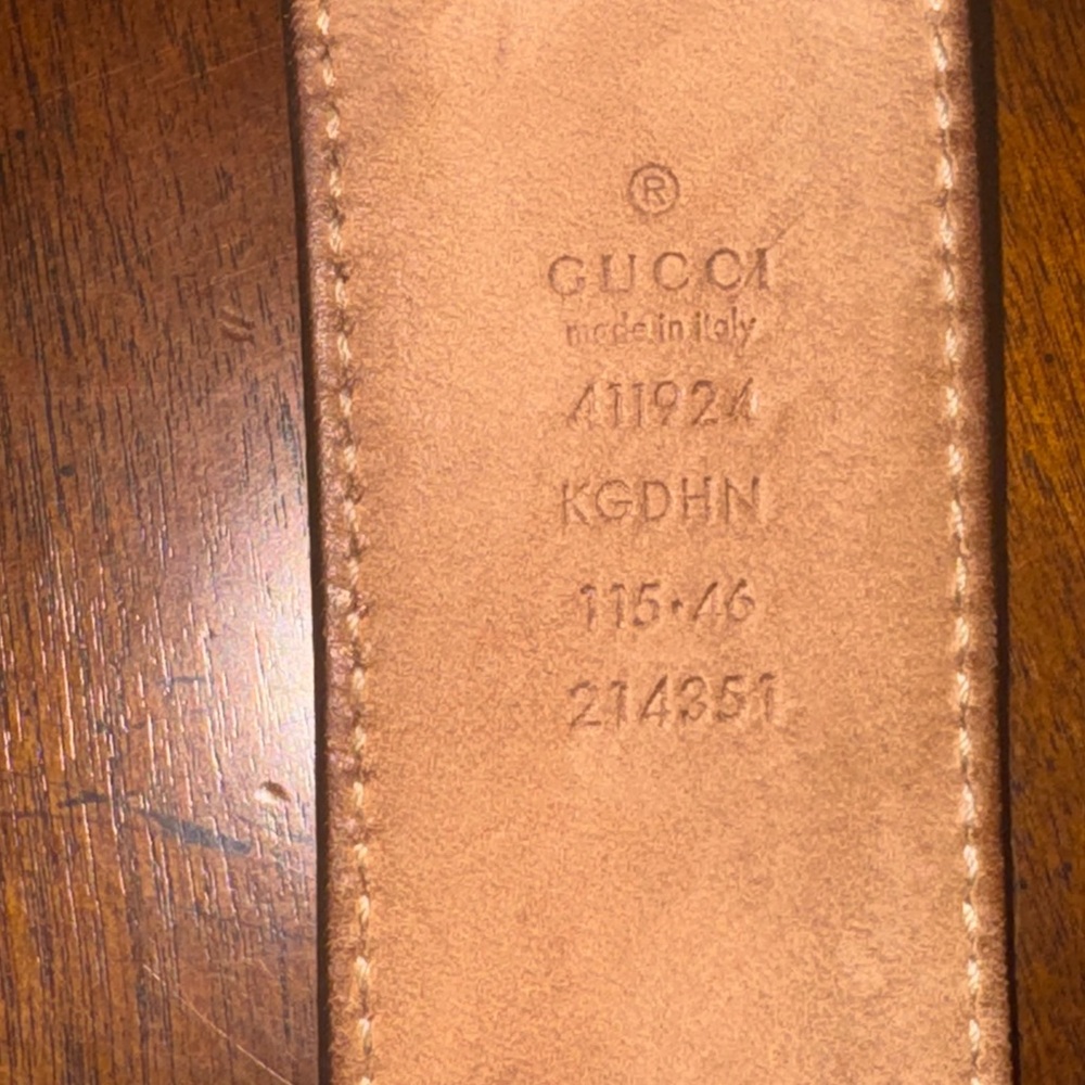 Beige Gucci belt with double g pattern - Picture 5 of 5